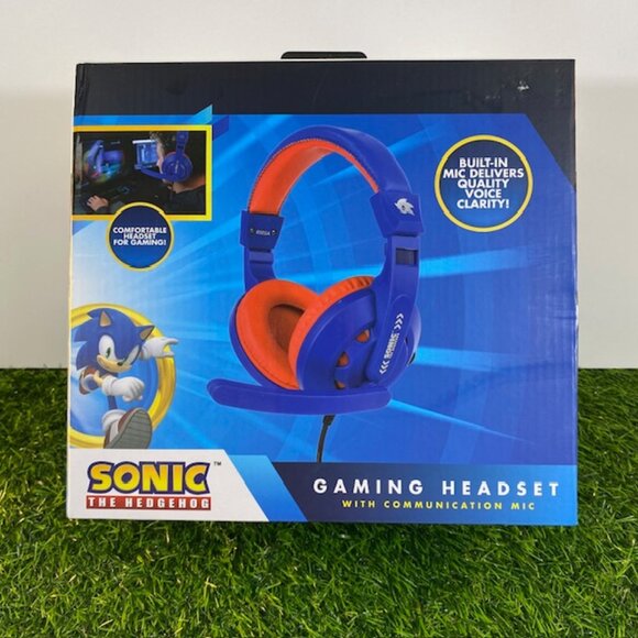 Sonic The Hedgehog Gaming Headset with Communication Mic Blue Red - Picture 2 of 10